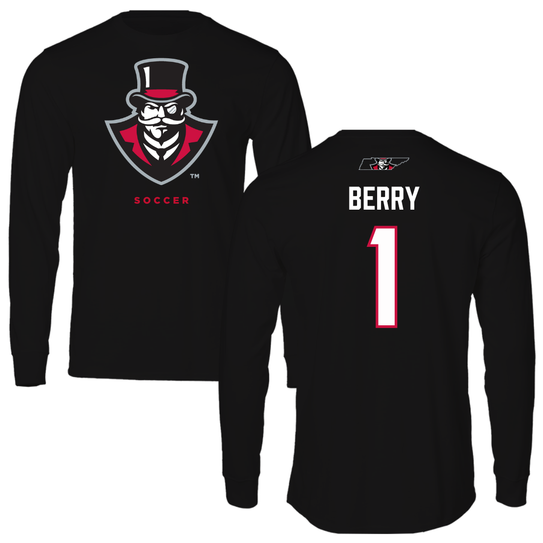 Austin Peay State University Soccer Black Mascot Performance Long Sleeve - #1 Lauryn Berry