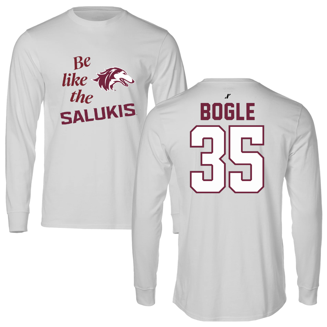 Southern Illinois University at Carbondale Football Light Gray Be Like Us Performance Long Sleeve - #35 Ben Bogle