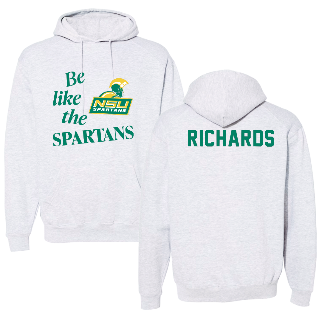 Norfolk State University TF and XC Light Gray Be Like Us Hoodie - Indya Richards