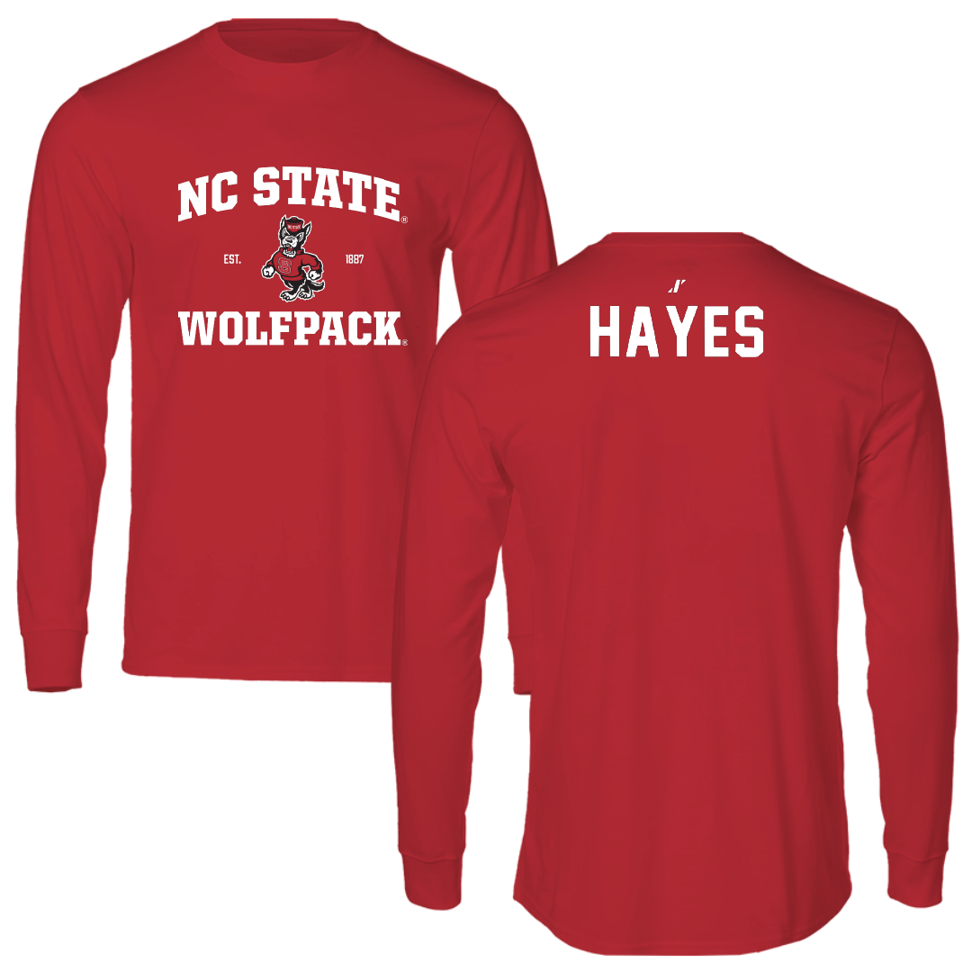 North Carolina State University Swimming & Diving Red General Long Sleeve - Aiden Hayes