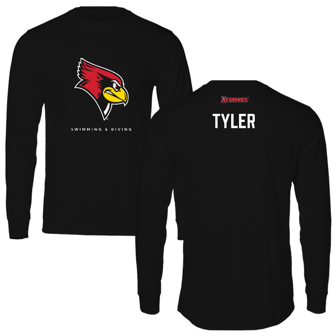 Illinois State University Swimming & Diving Black Mascot Performance Long Sleeve - Chloe Tyler