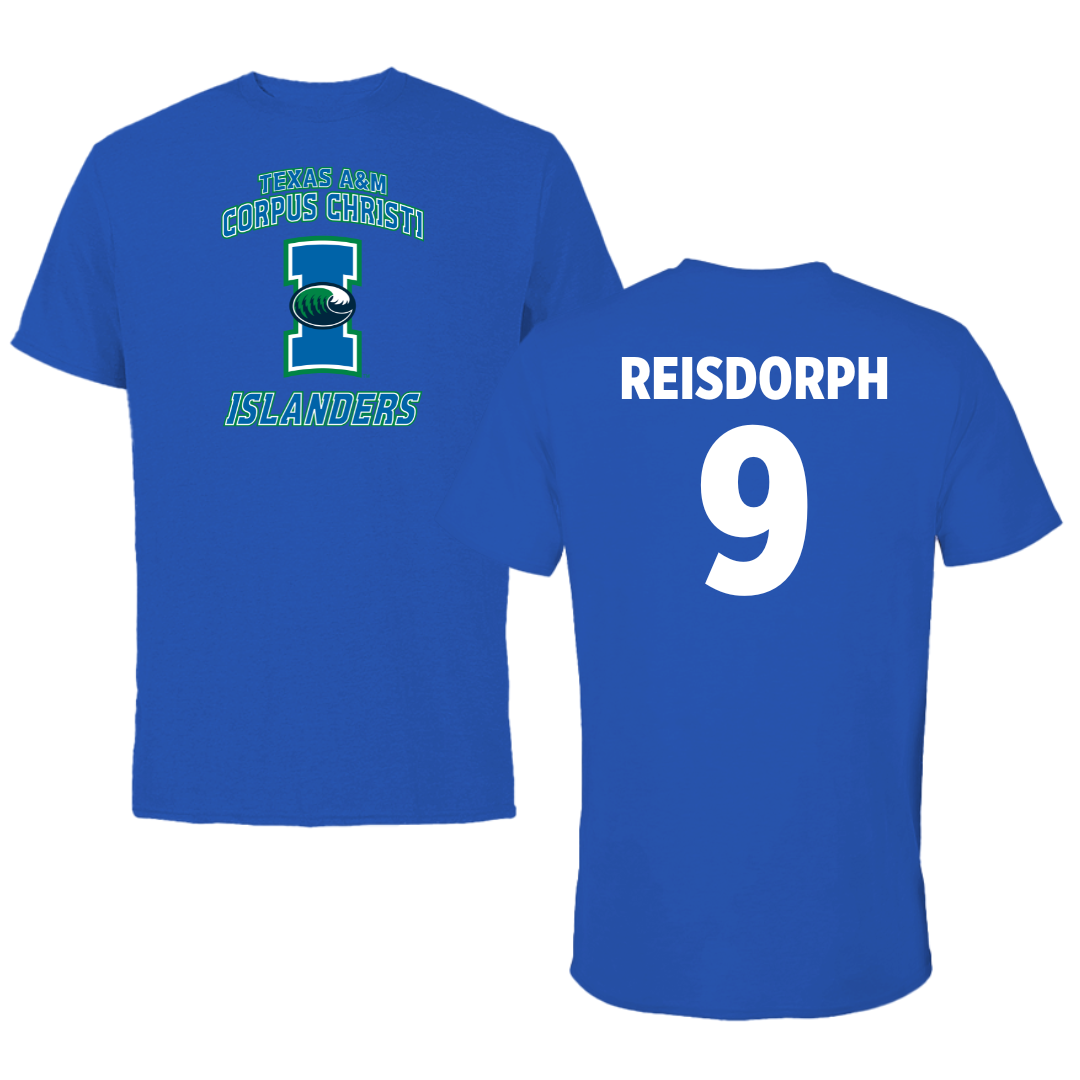 Texas A&M University-Corpus Christi Baseball Blue Islanders Tee - #9 Chance Reisdorph