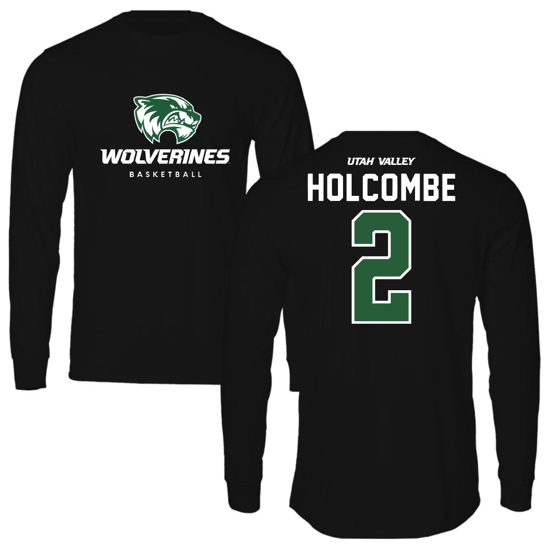 Utah Valley University Basketball Black Long Sleeve - #2 Jackson Holcombe