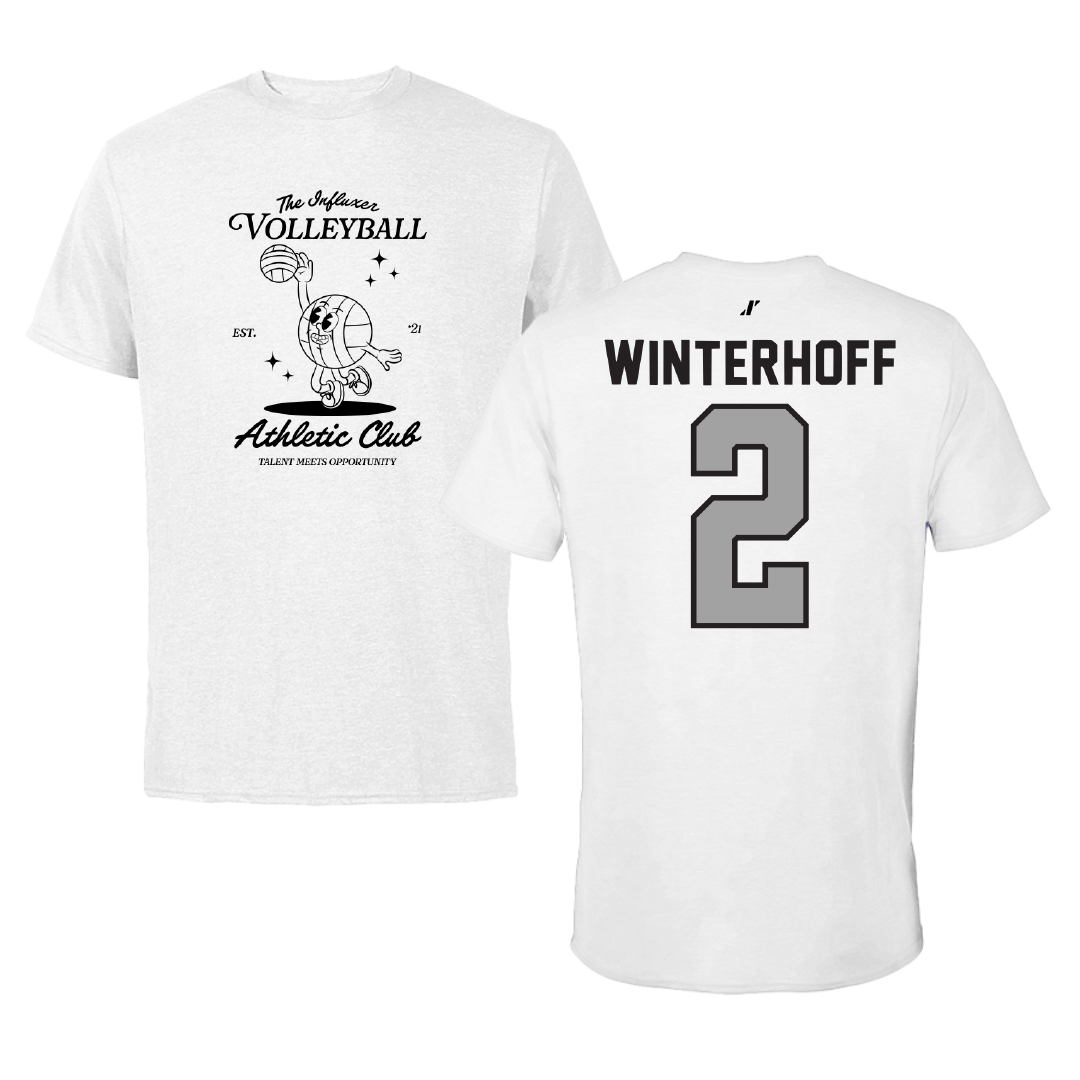 Volleyball White Influxer Athletic Club Tee - #2 Maya Winterhoff