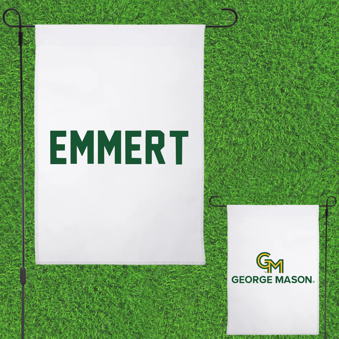 George Mason University TF and XC White Garden Flag - Nicolas Emmert