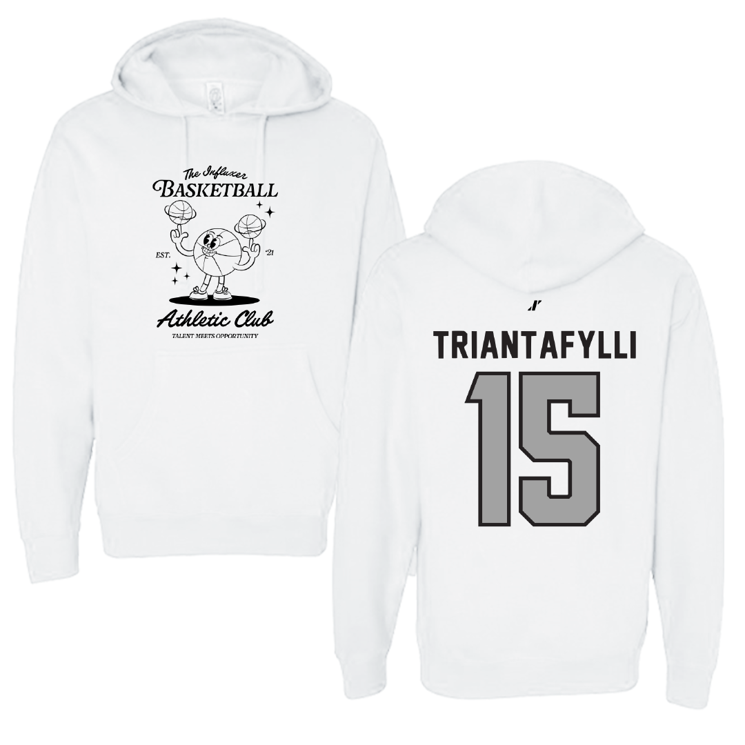 Basketball White Influxer Athletic Club Hoodie - #15 Marilena Triantafylli