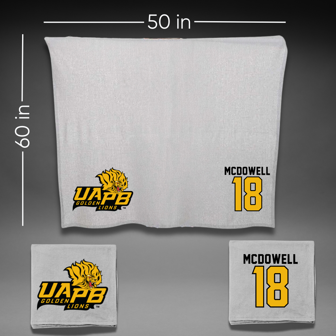 University of Arkansas-Pine Bluff Volleyball Gray Blanket - #18 Mackenzie McDowell