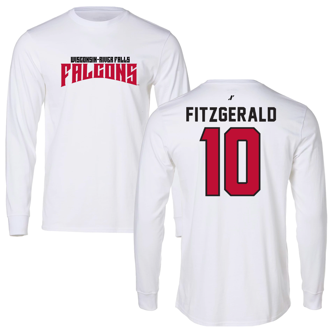 University of Wisconsin-River Falls Football White Classic Performance Long Sleeve - #10 Cade Fitzgerald
