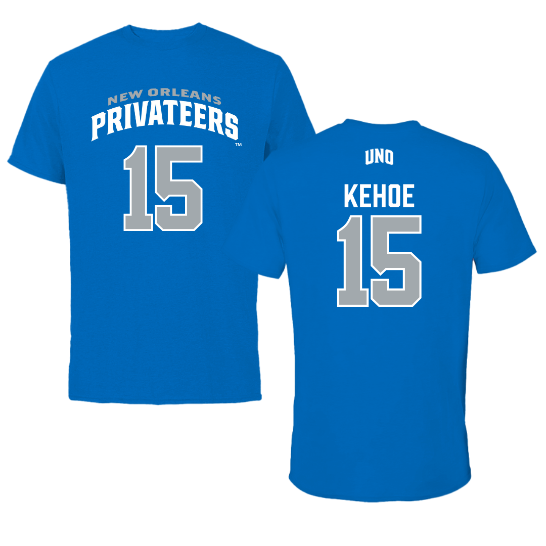 University of New Orleans Volleyball Blue Jersey Tee - #15 Molly Kehoe