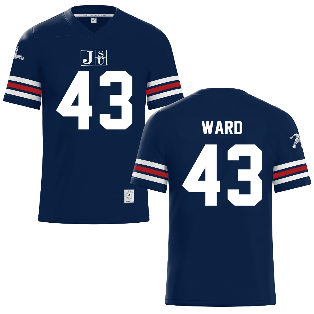 Jackson State University Navy Football Jersey - #43 Jace Ward