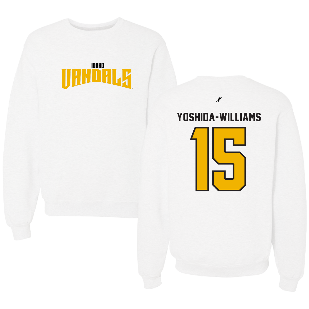 University of Idaho Soccer White Classic Crewneck - #15 Karli Yoshida-Williams