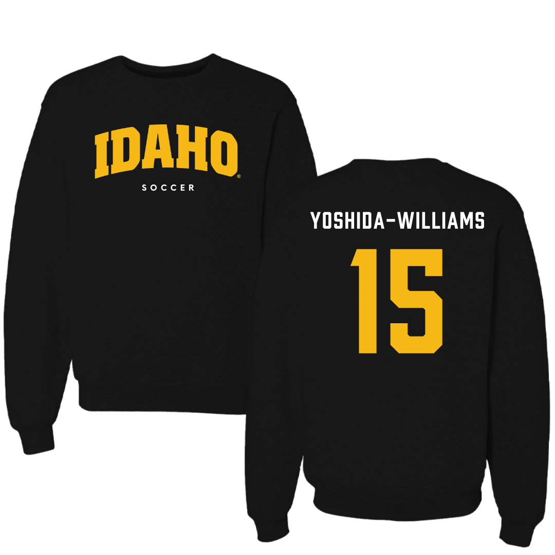 University of Idaho Soccer Black Idaho Crewneck - #15 Karli Yoshida-Williams