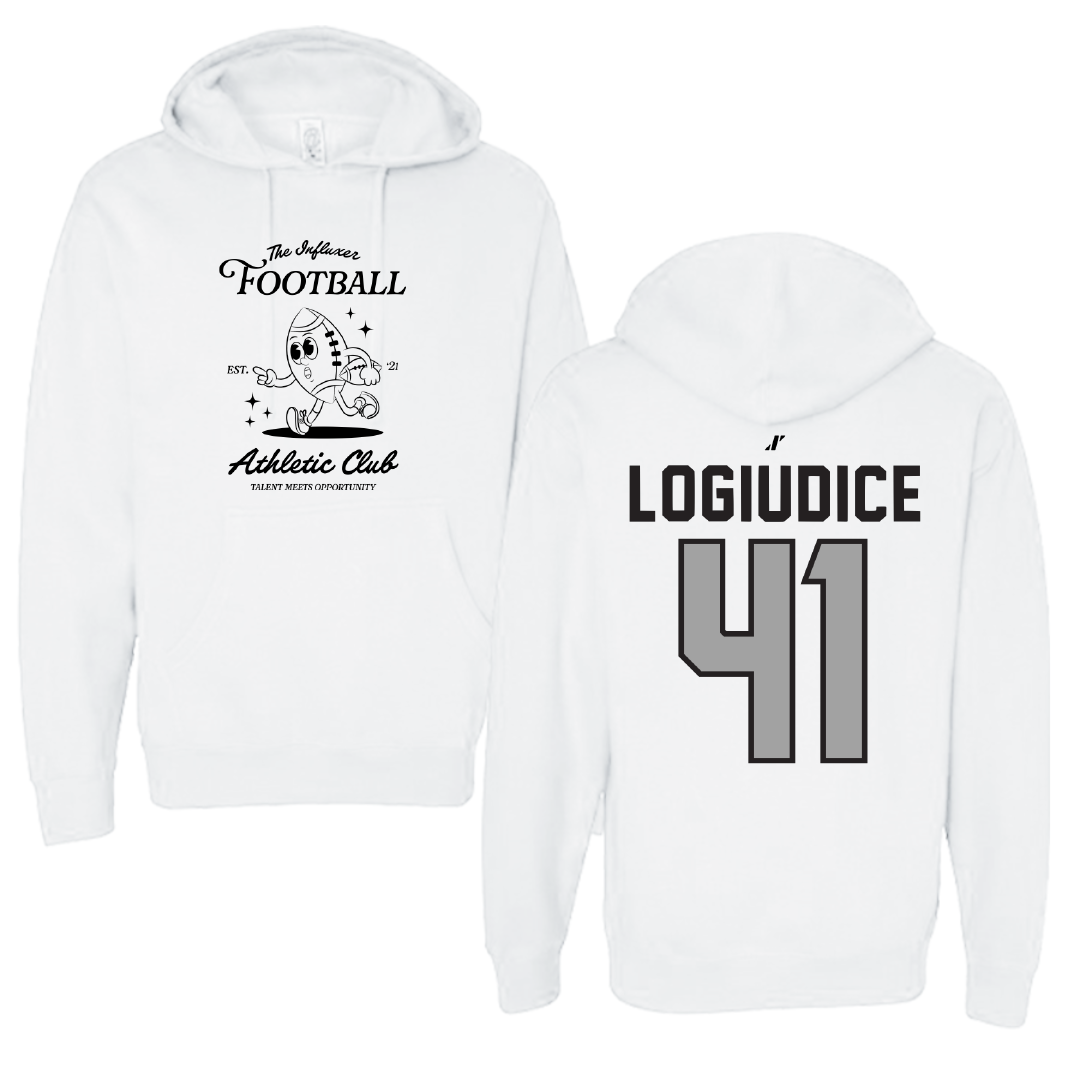 Football White Influxer Athletic Club Hoodie - #41 Dominic LoGiudice