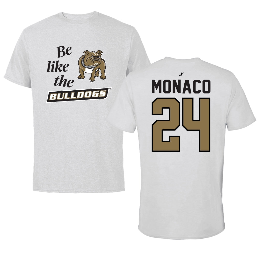 Bryant University Lacrosse Light Gray Be Like Us Performance Tee - #24 AJ Monaco