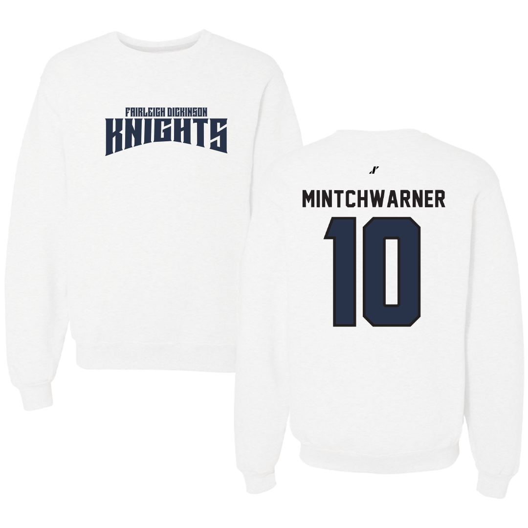 Fairleigh Dickinson University-Metropolitan Campus Lacrosse White Classic Crewneck - #10 Lane Mintchwarner