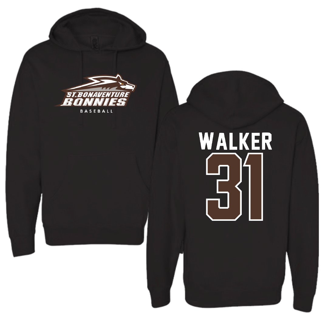 St. Bonaventure University Baseball Black Hoodie - #31 Kade Walker