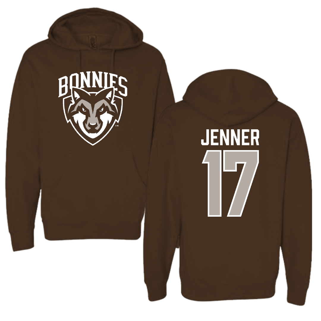 St. Bonaventure University Lacrosse Brown Hoodie - #17 Sylvi Jenner
