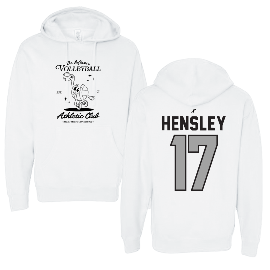 Volleyball White Influxer Athletic Club Hoodie - #17 Victoria Hensley