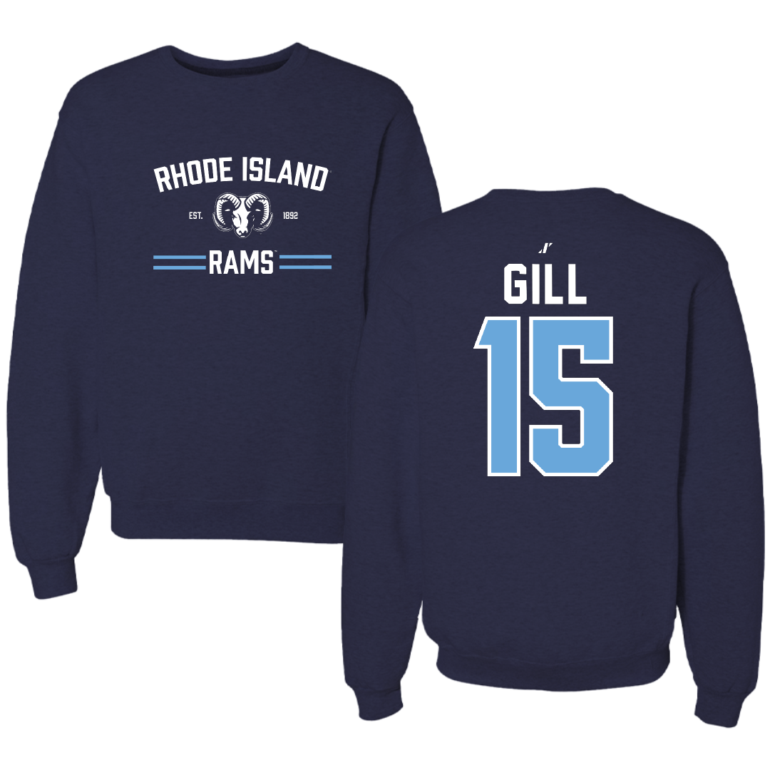 University of Rhode Island Lacrosse Navy General Crewneck - #15 Izze Gill