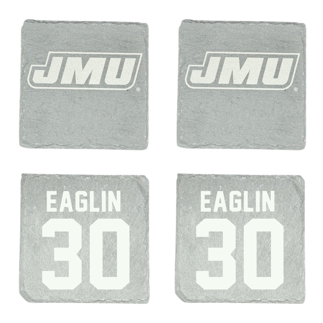 James Madison University Football Stone Coaster (4 Pack)  - #30 Justin Eaglin