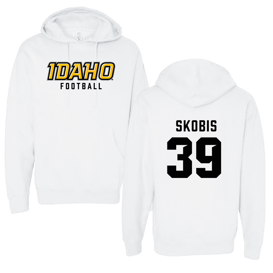 University of Idaho Football White Idaho Hoodie - #39 Jacob Skobis