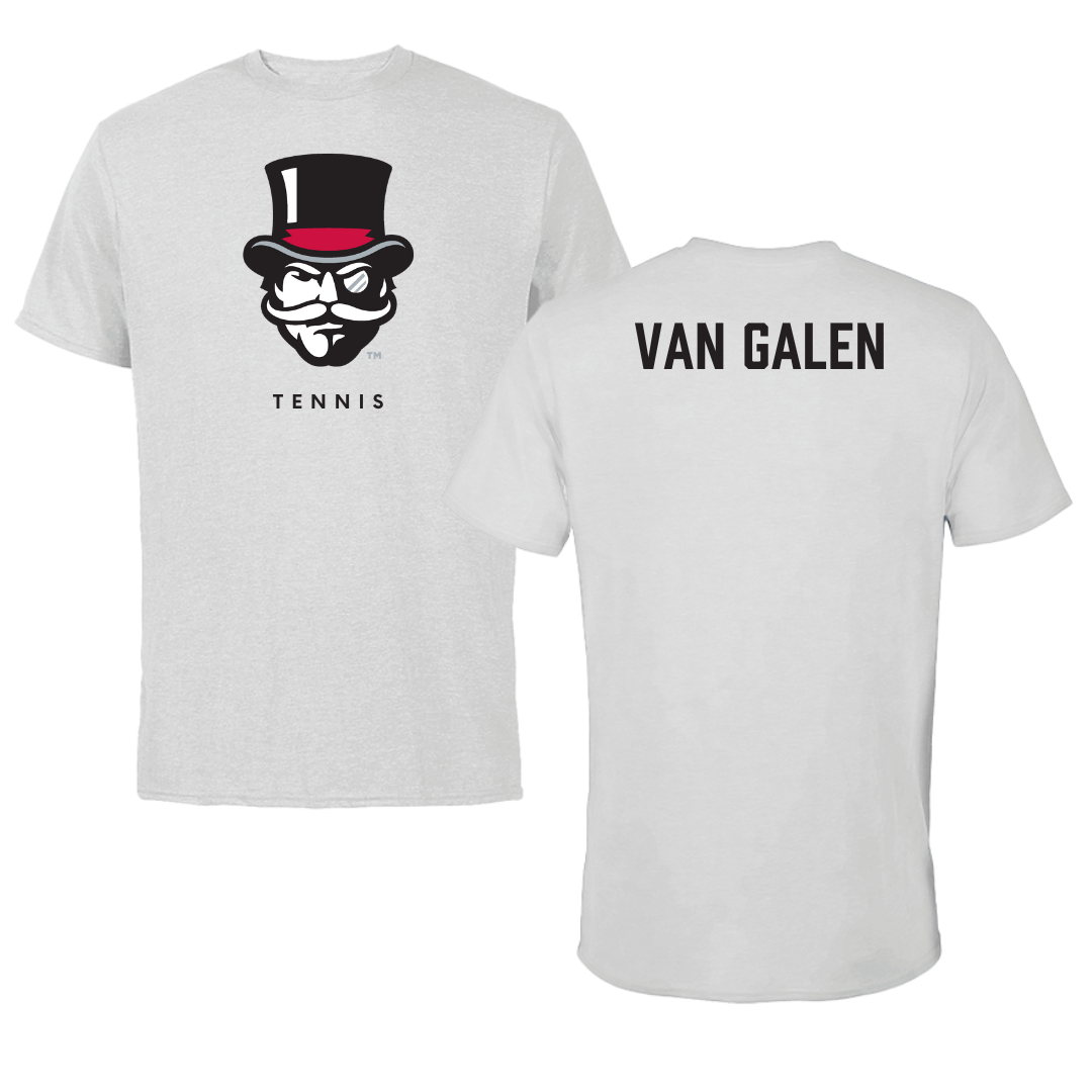 Austin Peay State University Tennis Gray Mascot Tee - Bodi Van Galen