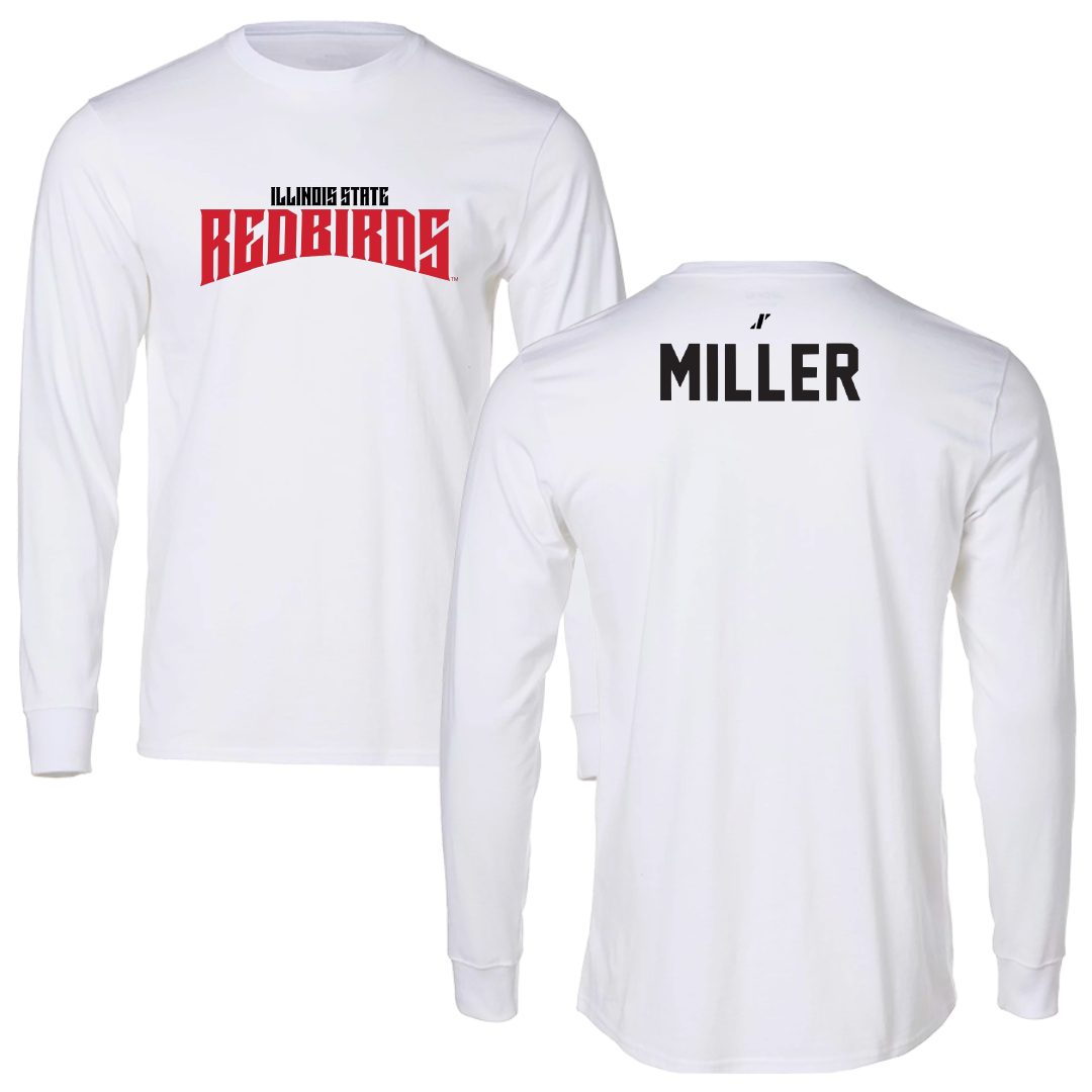 Illinois State University Track and Field White Classic Performance Long Sleeve - Lindsey Miller