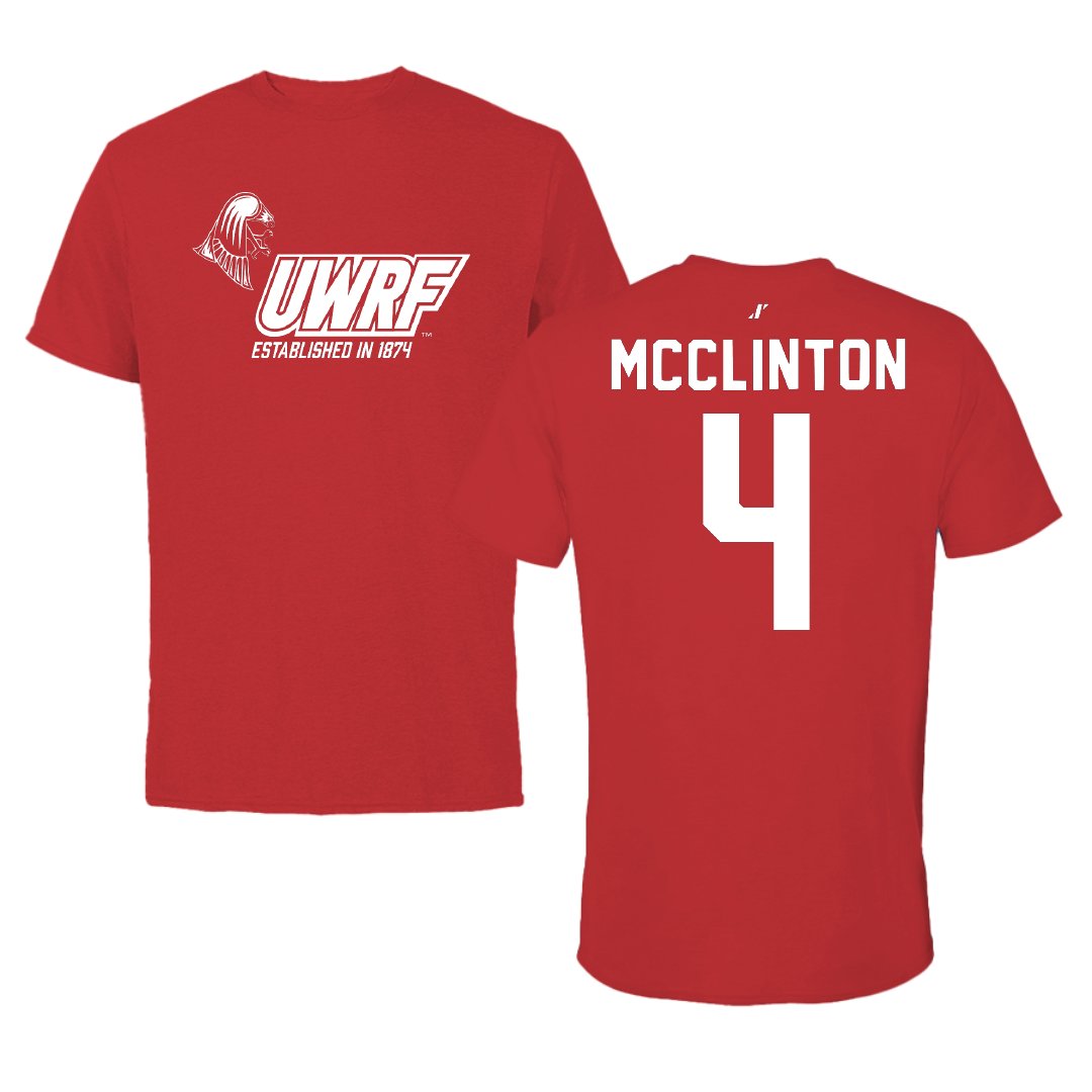University of Wisconsin-River Falls Soccer Red General Performance Tee - #4 Aliviah McClinton