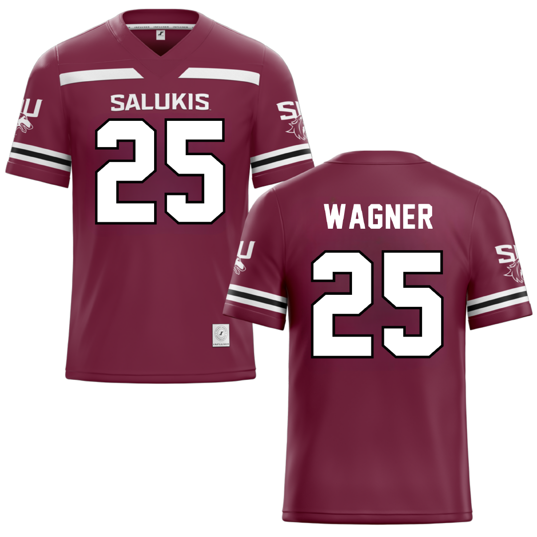 Southern Illinois University at Carbondale Maroon Football Jersey - #25 Kayleb Wagner
