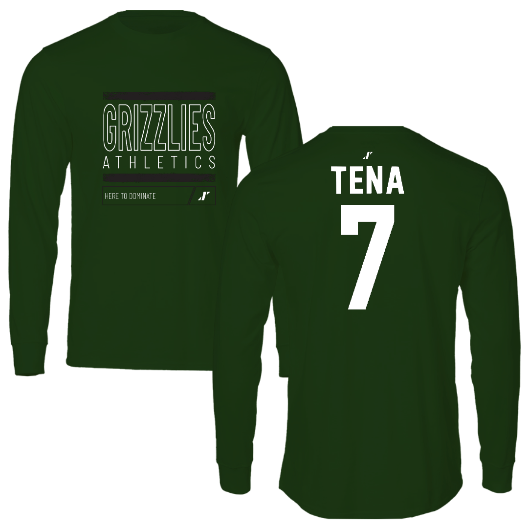 Adams State University Soccer Forest Green Dominate Performance Long Sleeve - #7 Colette Tena