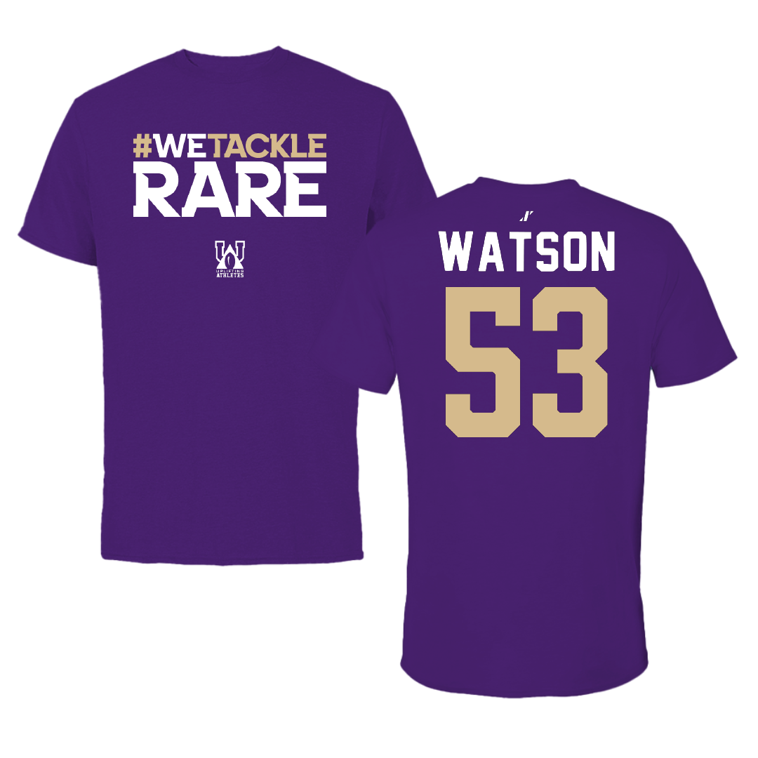 Western Carolina University Football Purple Uplifting Athletes Tee - #53 Zach Watson