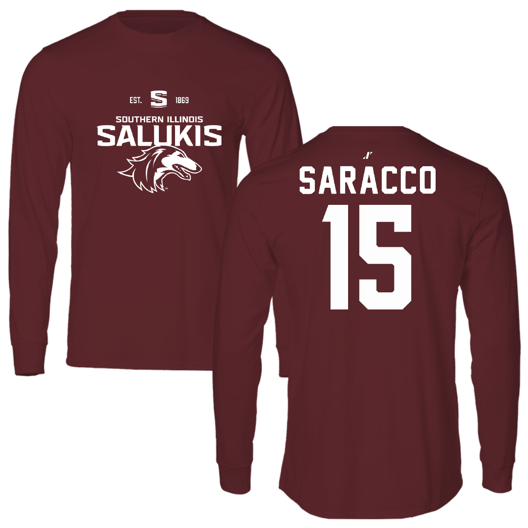 Southern Illinois University at Carbondale Basketball Maroon General Long Sleeve - #15 Madisyn Saracco