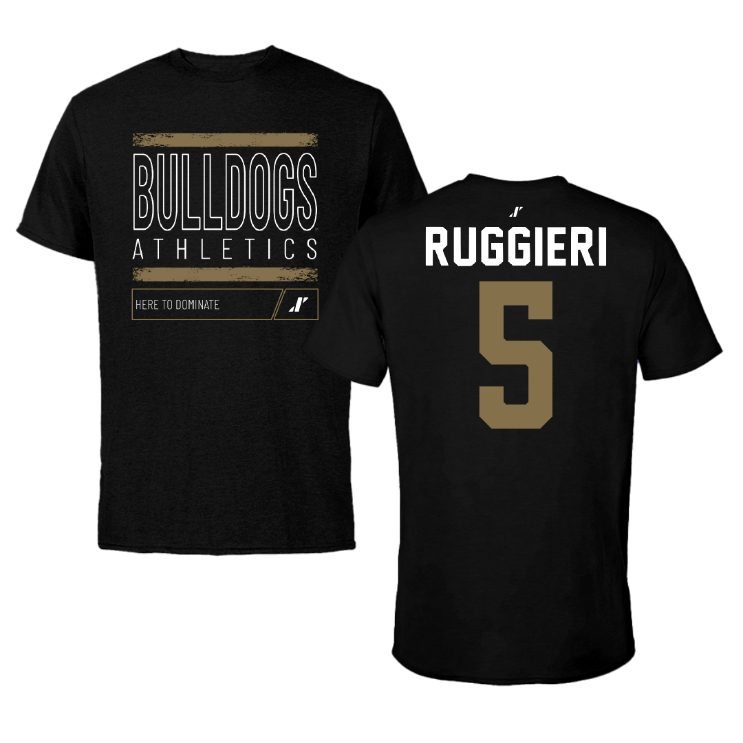 Bryant University Football Black Dominate Tee - #5 Landon Ruggieri
