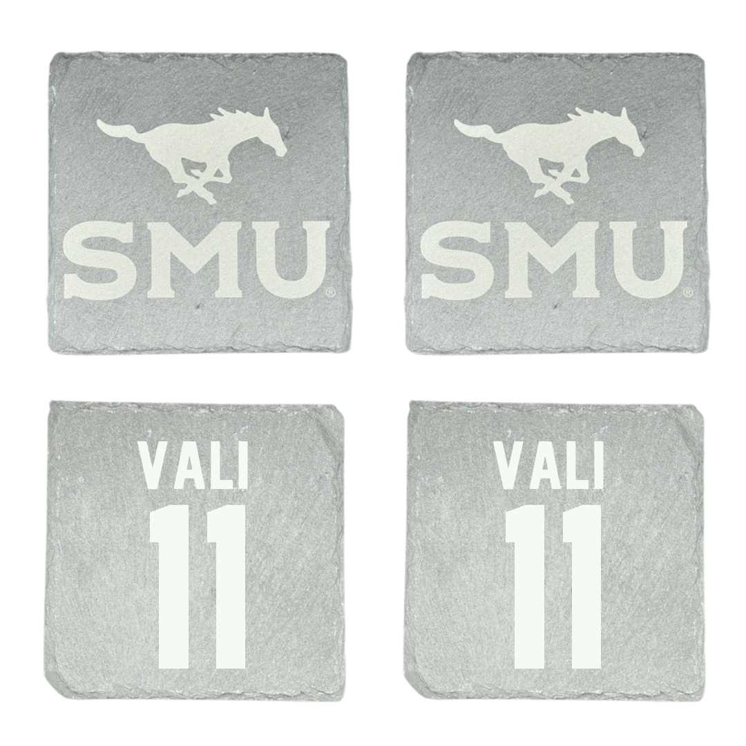 Southern Methodist University Soccer Stone Coaster (4 Pack)  - #11 Addison Vali
