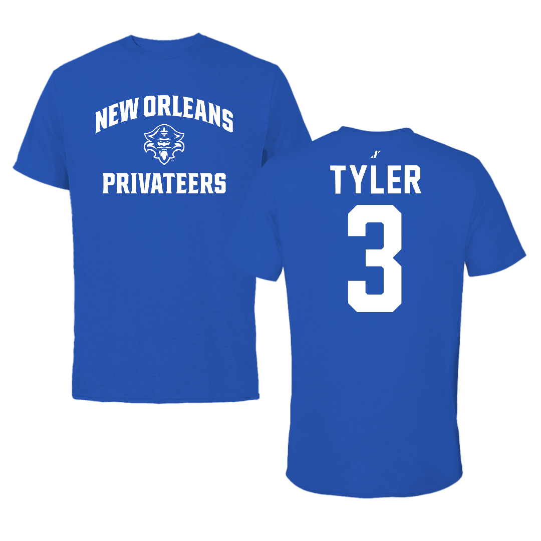 University of New Orleans Volleyball Blue General Performance Tee - #3 Jamyra Tyler