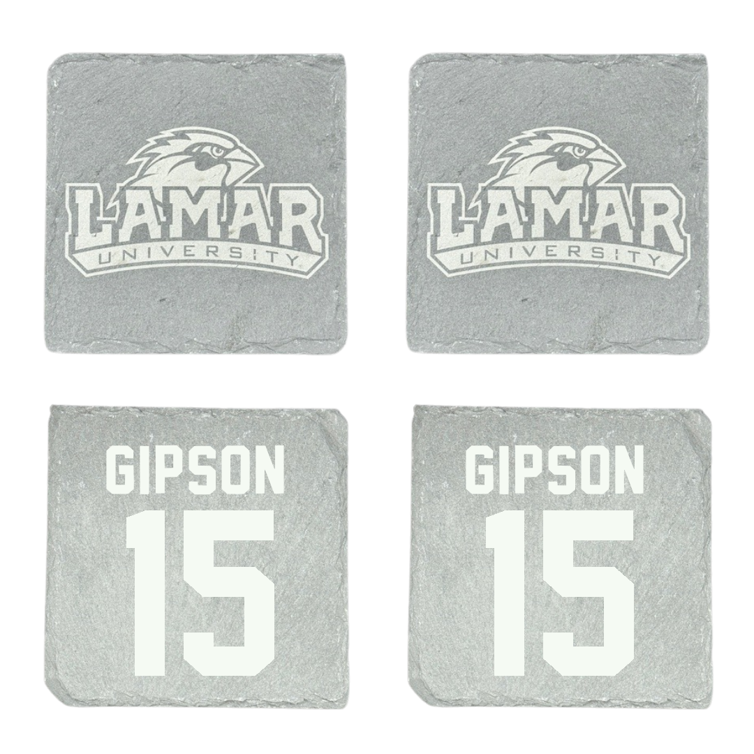 Lamar University Volleyball Stone Coaster (4 Pack)  - #15 Jordan Gipson