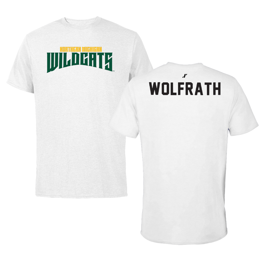 Northern Michigan University TF and XC White Classic Performance Tee - Ellyse Wolfrath