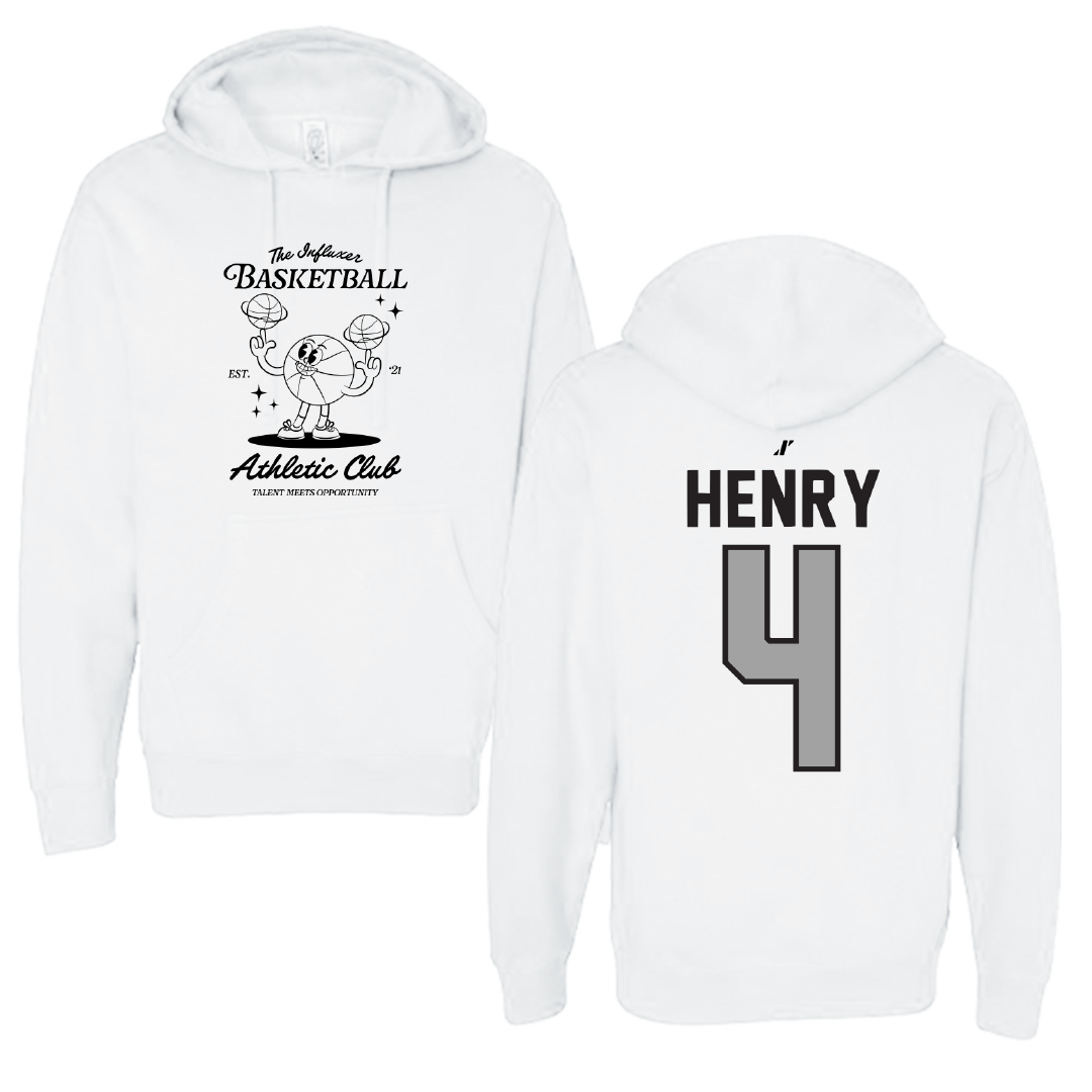 Basketball White Influxer Athletic Club Hoodie - #4 Omarion Henry