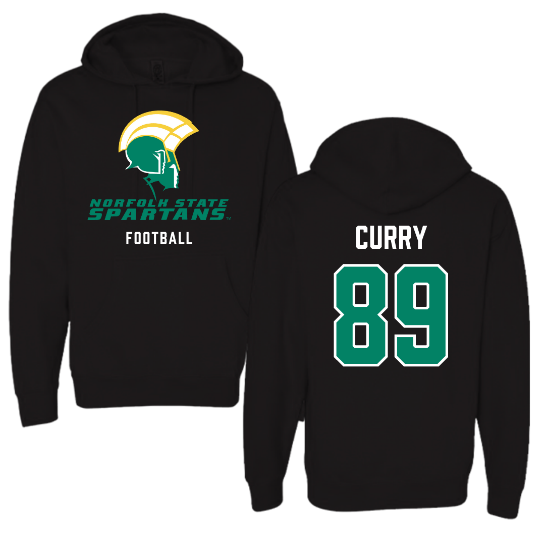 Norfolk State University Football Black Hoodie - #89 Michael Curry