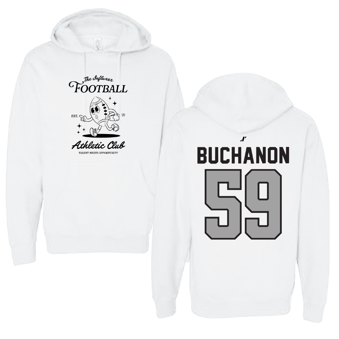 Football White Influxer Athletic Club Hoodie - #59 Jaheim Buchanon