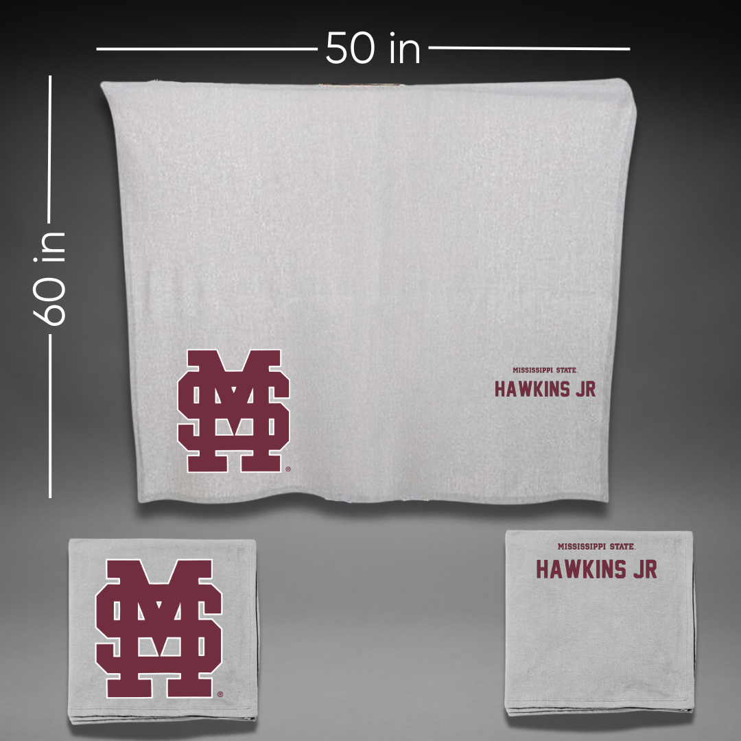 Mississippi State University TF and XC Gray Blanket - Sherman Hawkins Jr