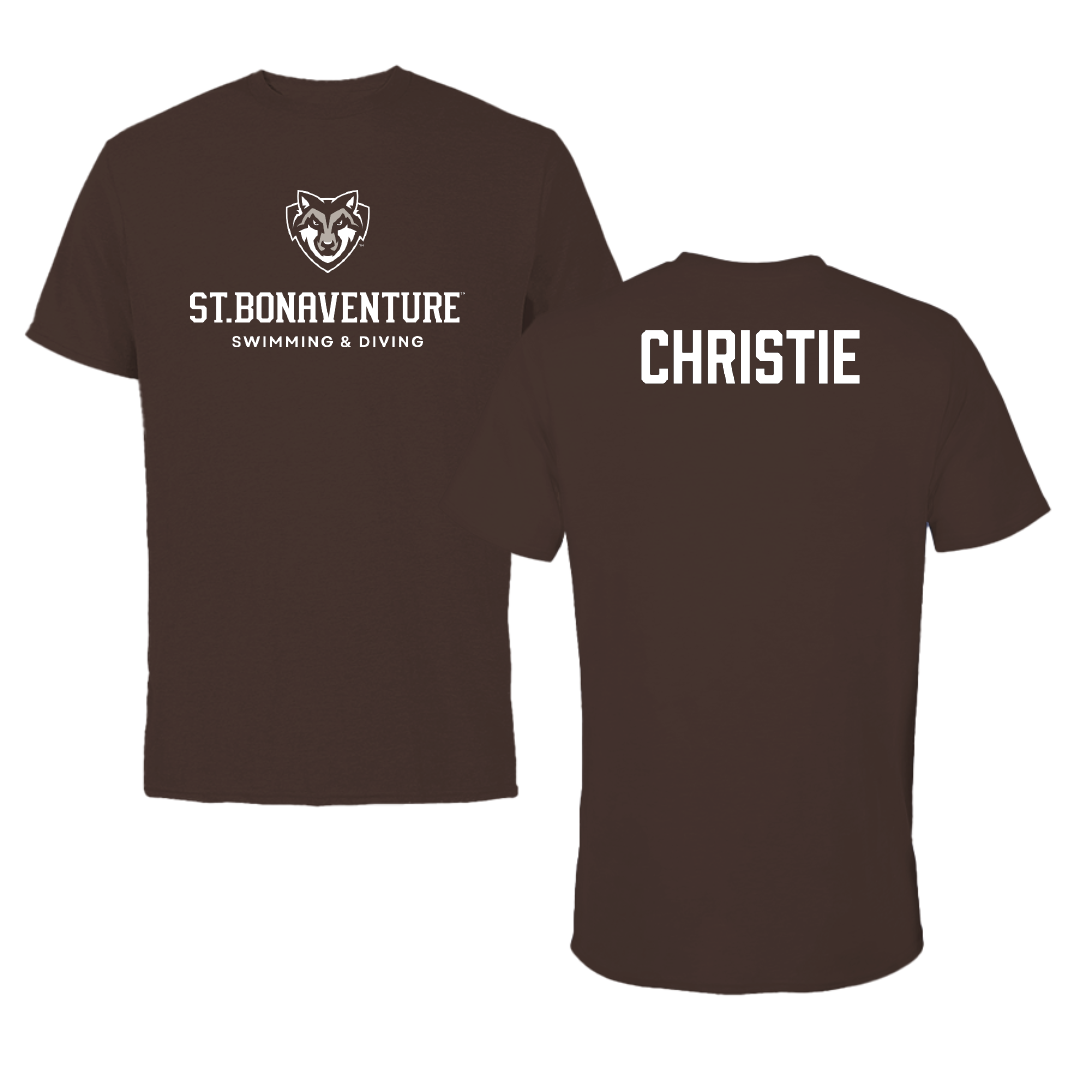 St. Bonaventure University Swimming & Diving Brown Bonnies Tee - Paris Christie