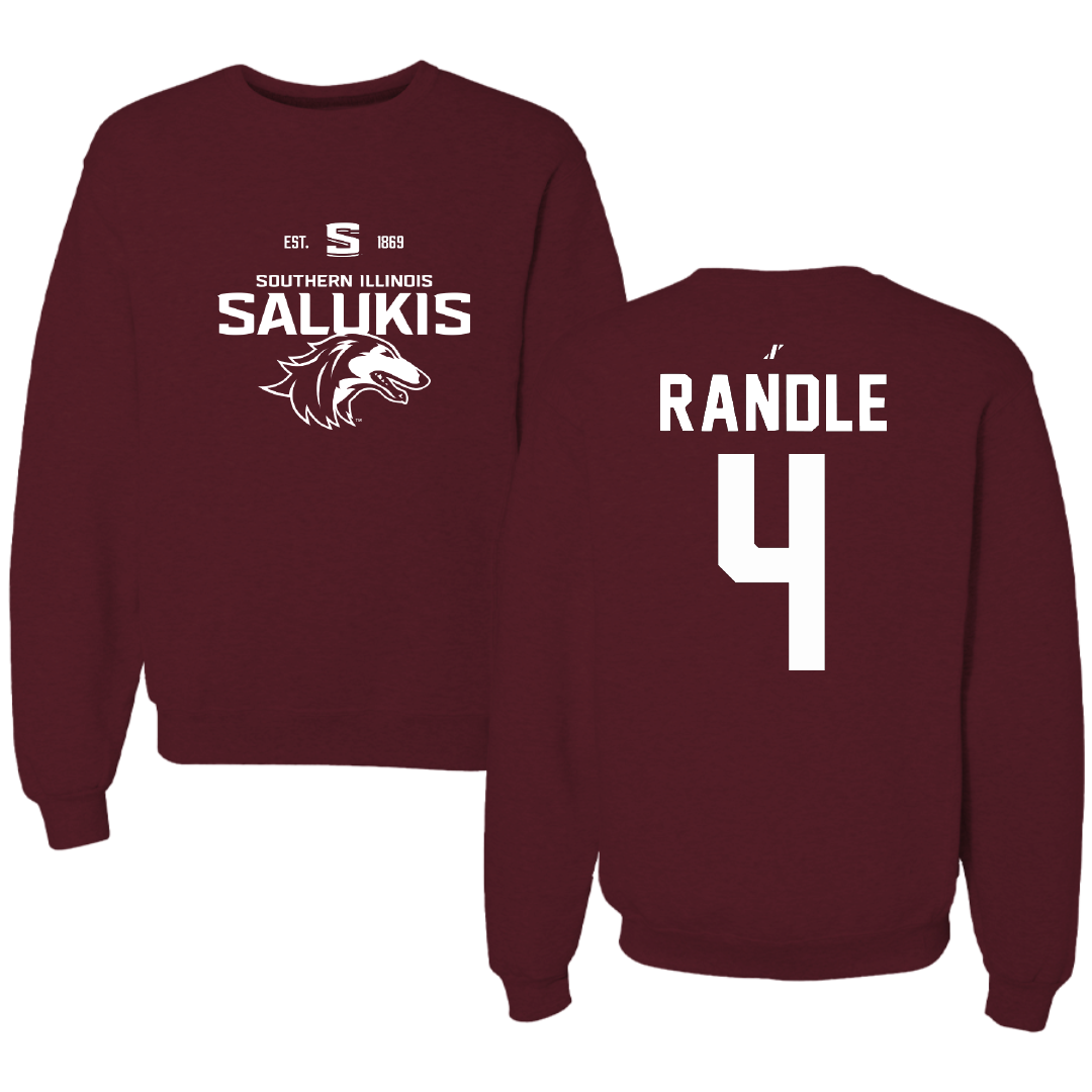 Southern Illinois University at Carbondale Basketball Maroon General Crewneck - #4 Laniah Randle