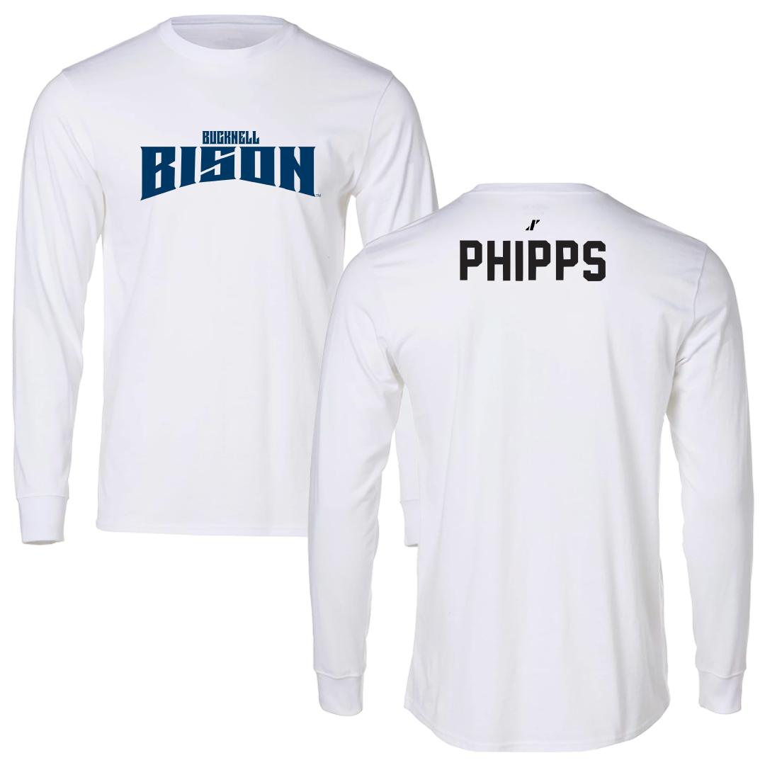 Bucknell University Wrestling White Classic Performance Long Sleeve - Kurt Phipps