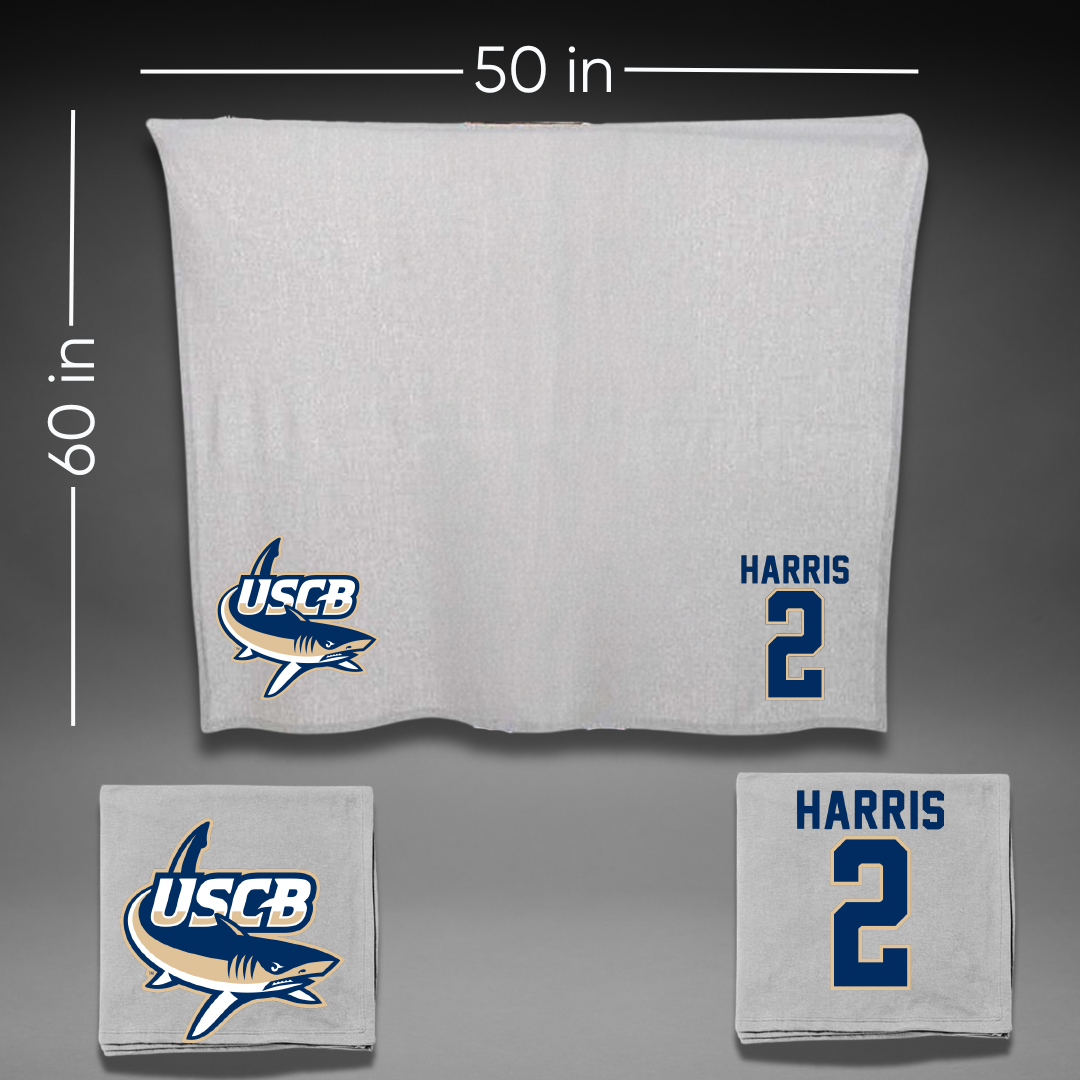 University of South Carolina Beaufort Soccer Gray Blanket - #2 Kennedy Harris