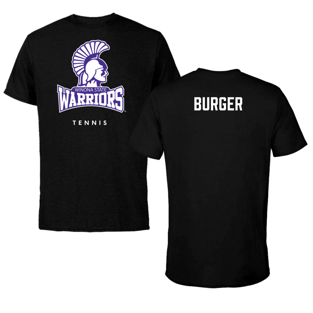 Winona State University Tennis Black Performance Tee - Ally Burger