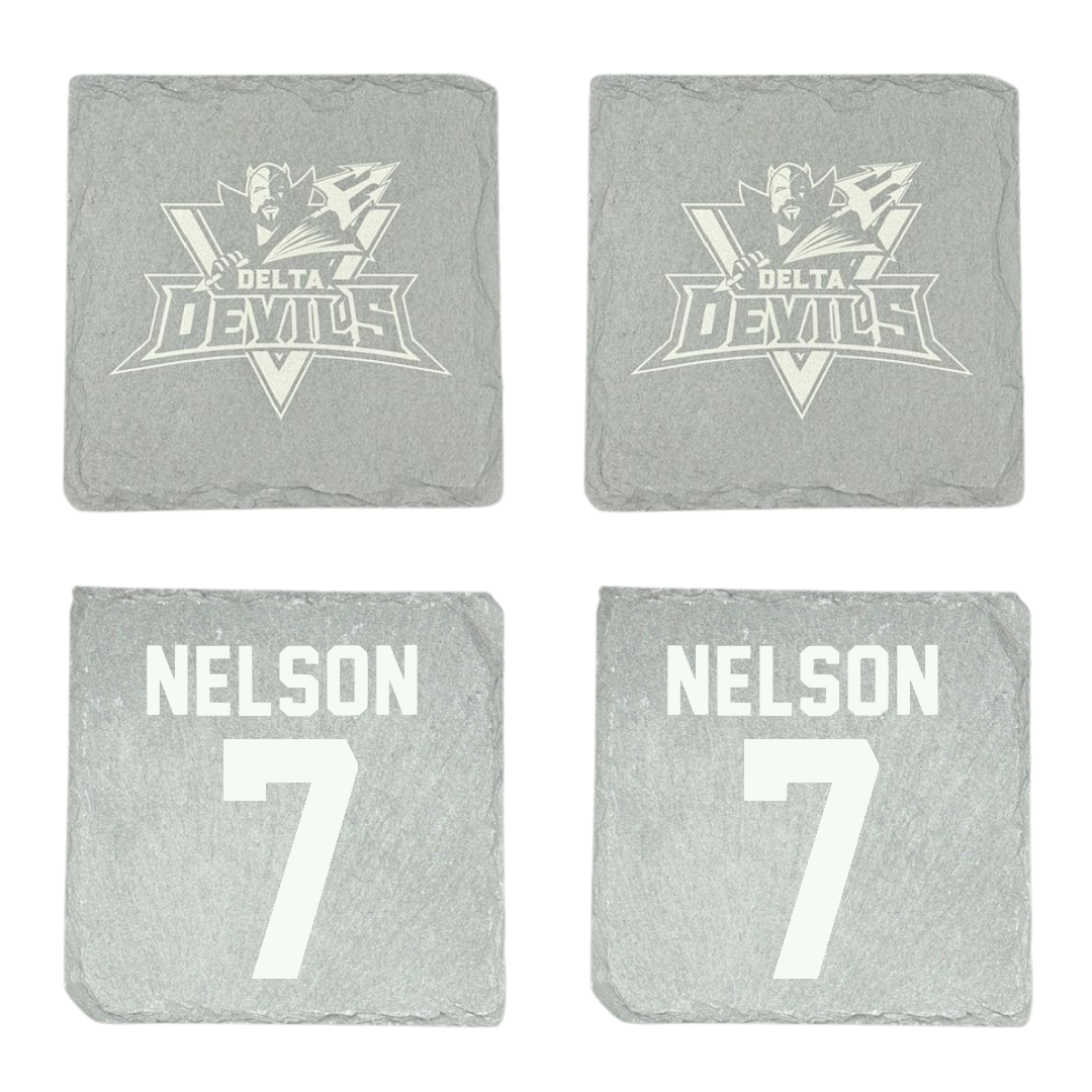 Mississippi Valley State University Football Stone Coaster (4 Pack)  - #7 Camo Nelson