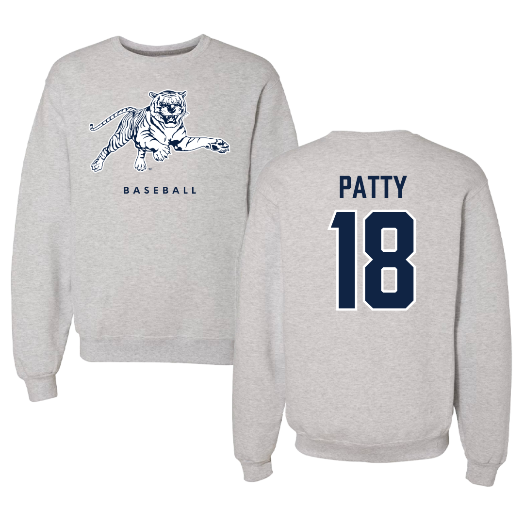 Jackson State University Baseball Gray Crewneck - #18 Tyshon Patty