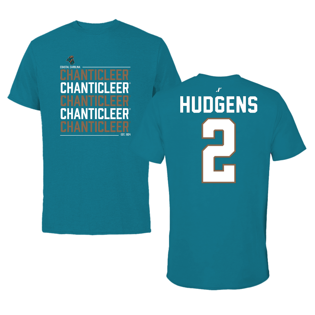 Coastal Carolina University Softball Teal General Tee - #2 Clara Hudgens