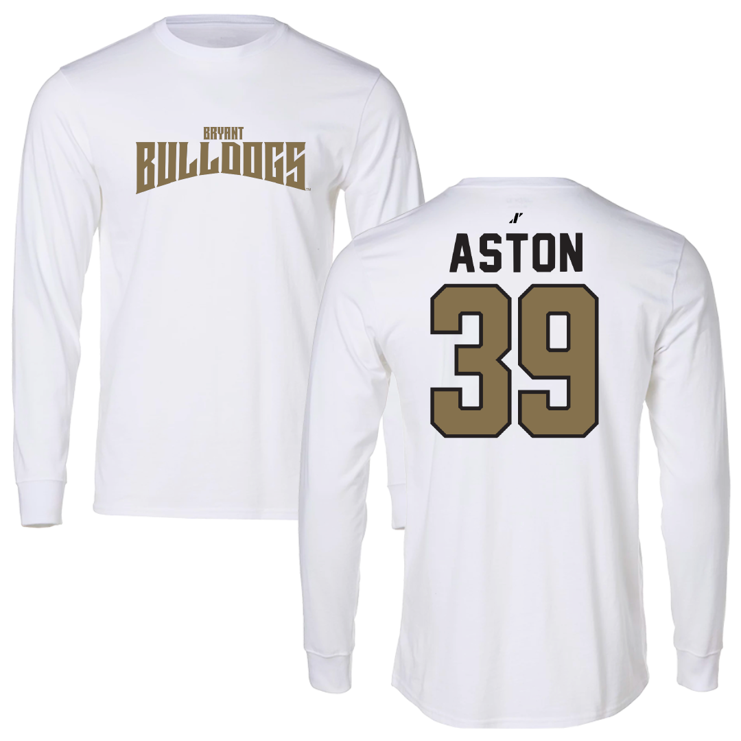 Bryant University Football White Classic Long Sleeve - #39 Chase Aston